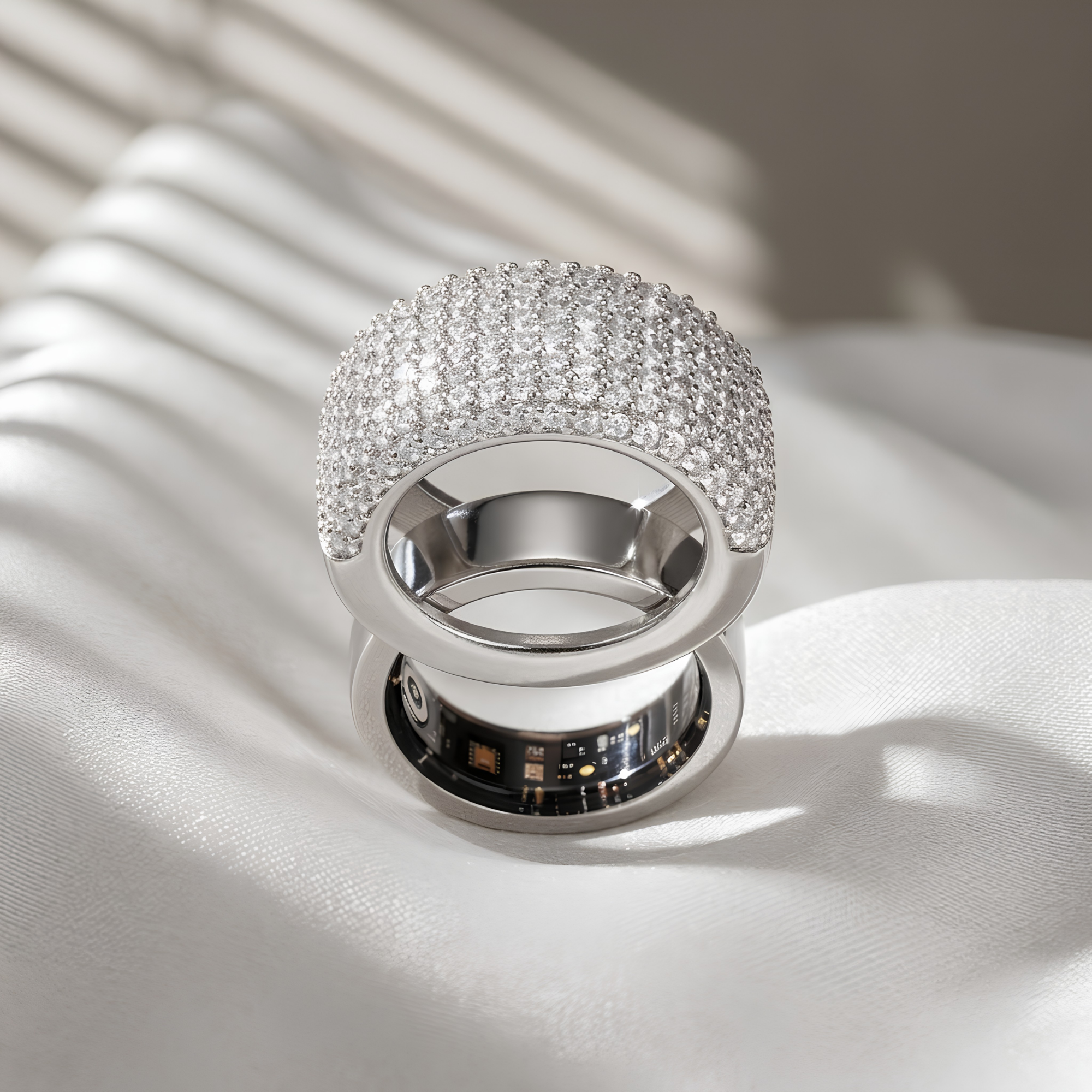 Pavé Smart Ring Jacket for Oura Ring 5 Gen 4