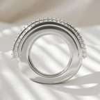 Luxury Pavé Oura Ring 5 Ring Jacket Sterling Silver