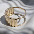 Fluted Oura Ring 5 Jacket Sterling Silver Cover