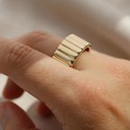 Fluted Oura Ring 5 Jacket Sterling Silver Cover