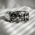 Gothic Cross Oura Ring 5 Jacket Sterling Silver Smart Ring Cover