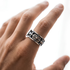 Gothic Cross Oura Ring 5 Jacket Sterling Silver Smart Ring Cover