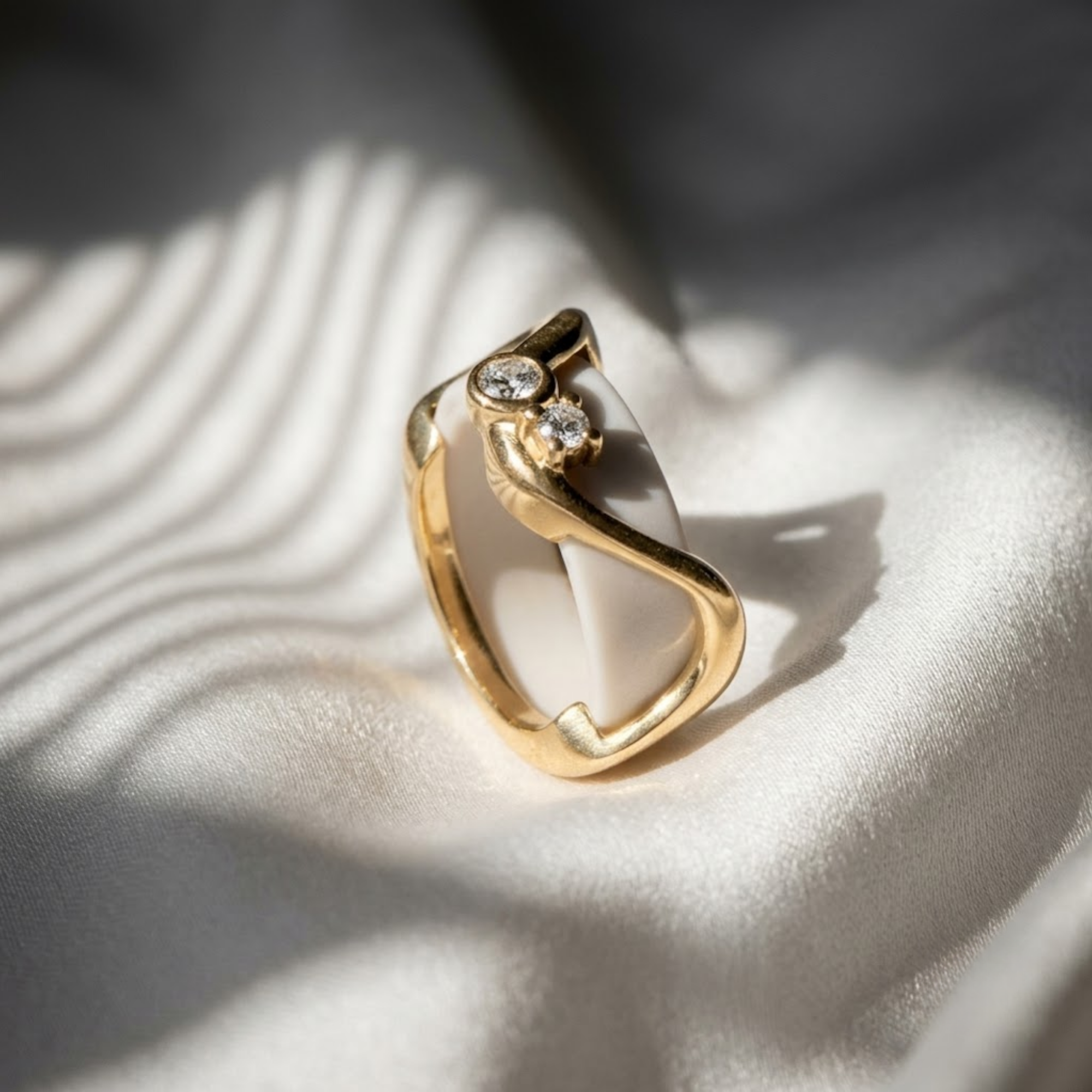 Wave Dots Oura Ring 5 Jacket Sterling Silver Ring Cover