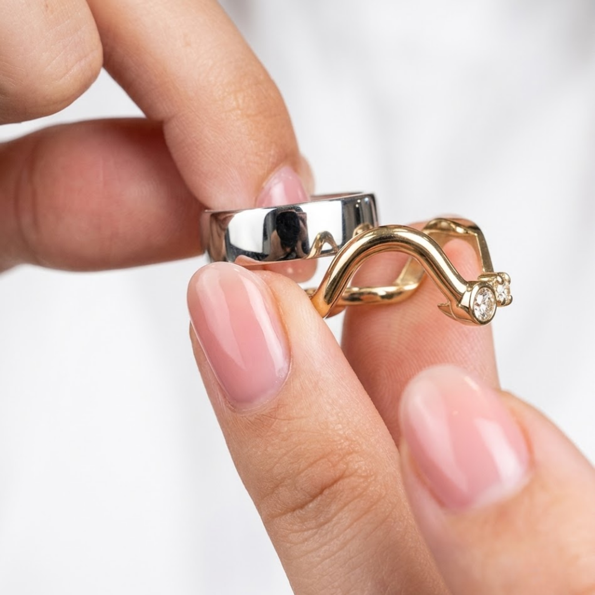 Wave Dots Oura Ring 5 Jacket Sterling Silver Ring Cover