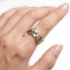 Wave Dots Oura Ring 5 Jacket Sterling Silver Ring Cover