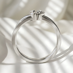 Three Stone Leaf Oura Ring Jacket Silver Ring Cover