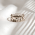 Floating Moissanite Oura Ring Cover Silver Ring Jacket