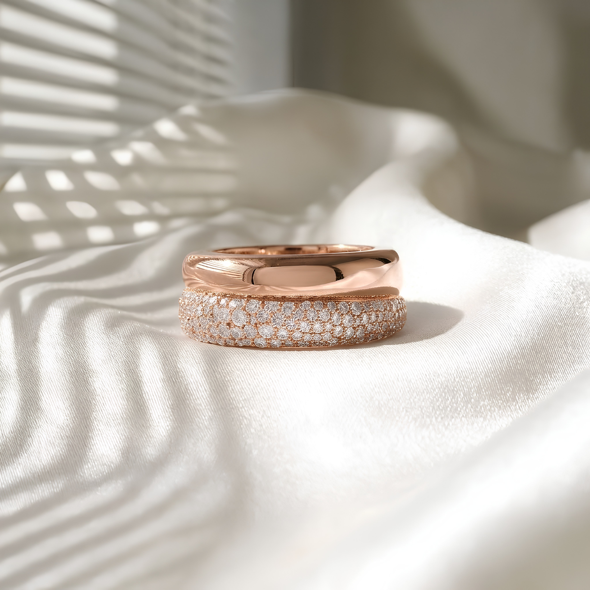 Pavé Dome Ring Cover for Oura Gen 5 Silver Smart Ring Guard