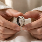 Forest Leaf Oura Ring 5 Jacket, Moissanite Pavé Smart Ring Cover