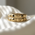 Double Pyramid Oura Ring 5 Gold Vermeil Full Smart Ring Jacket