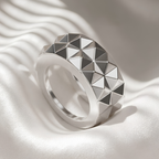 Double Pyramid Oura Ring 5 Gold Vermeil Full Smart Ring Jacket