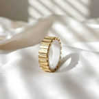 Stepped Dome Oura Ring 5 Jacket Sterling Silver Ring Cover