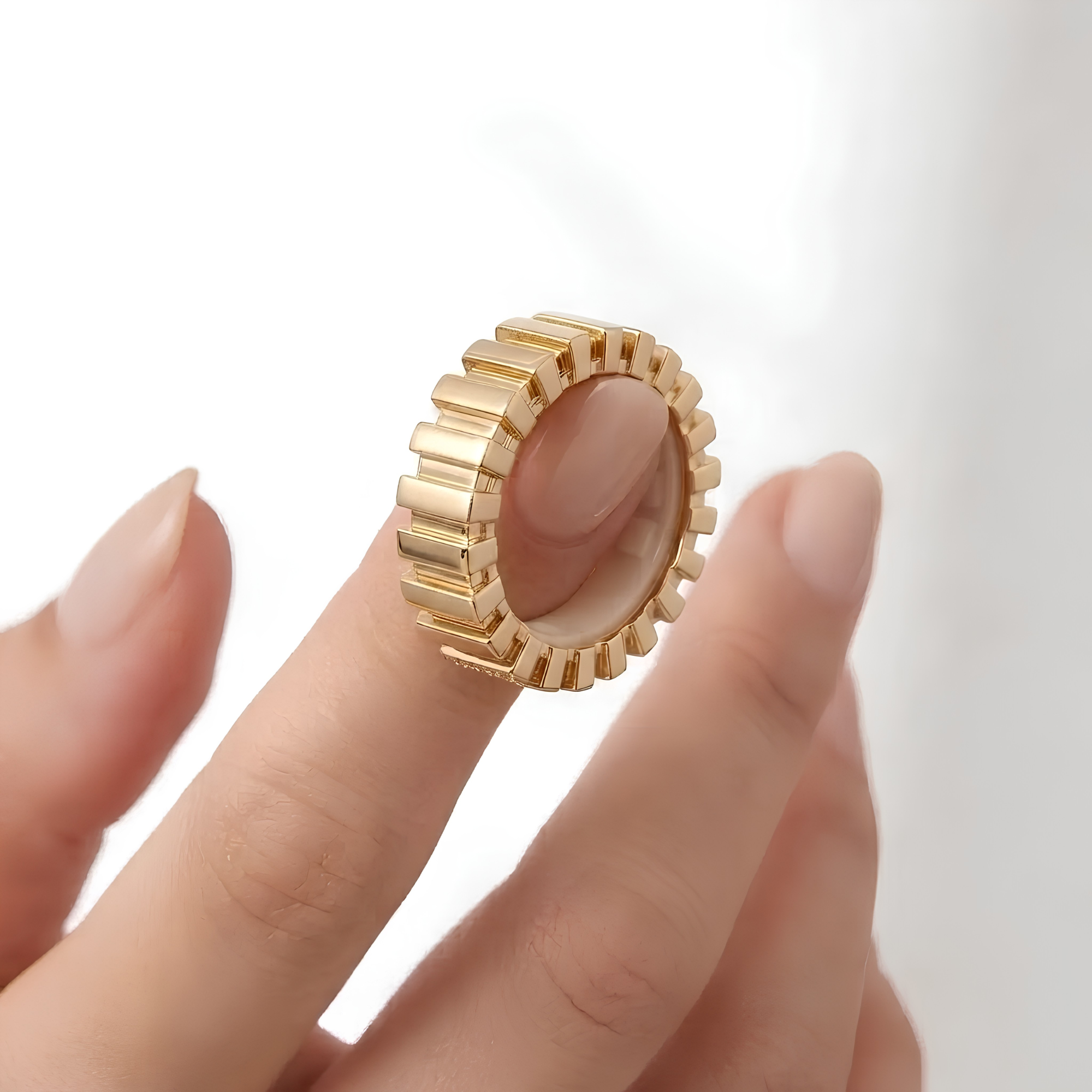Stepped Dome Oura Ring 5 Jacket Sterling Silver Ring Cover
