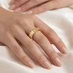 Stepped Dome Oura Ring 5 Jacket Sterling Silver Ring Cover