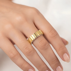 Stepped Dome Oura Ring 5 Jacket Sterling Silver Ring Cover