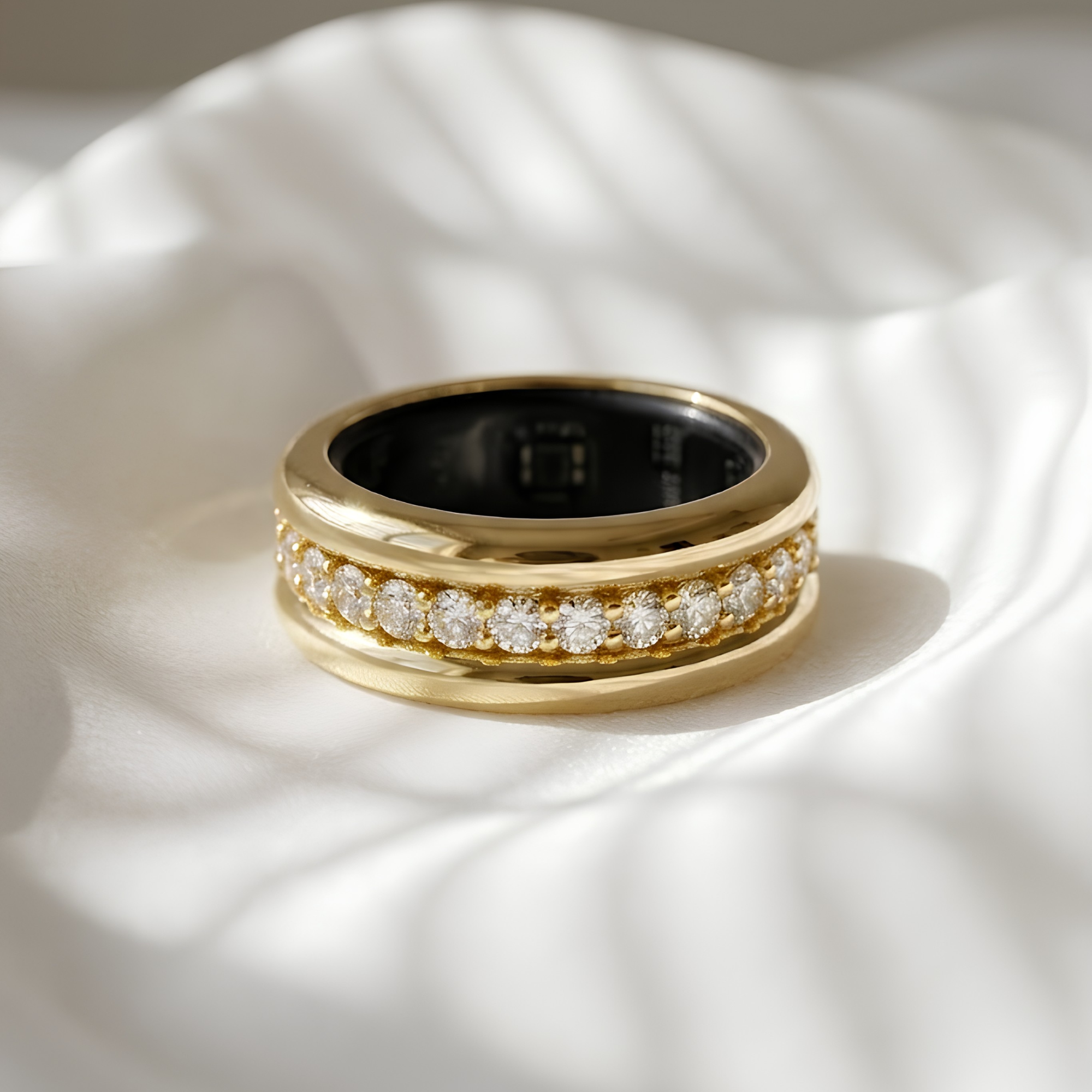 Channel Set Moissanite Oura Ring 5 Jacket