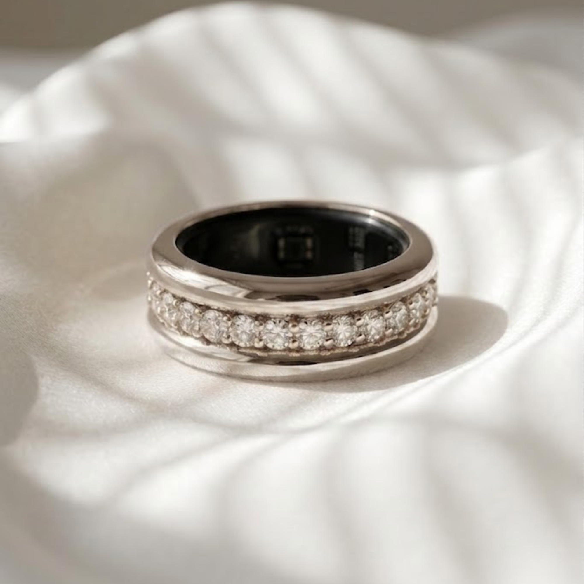 Channel Set Moissanite Oura Ring 5 Jacket
