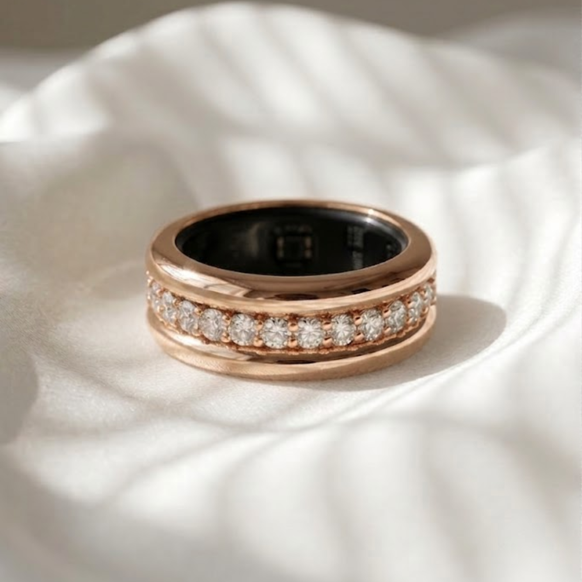 Channel Set Moissanite Oura Ring 5 Jacket