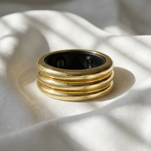 Triple Band Oura Ring Silver Smart Ring Jacket