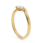 Sculptural Pear Diamond Ring in Solid Gold – 0.50 CT
