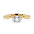 Sculptural Oval Diamond Ring in Solid Gold – 0.50 CT