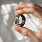 Triple Band Oura Ring Silver Smart Ring Jacket