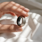 Triple Band Oura Ring Silver Smart Ring Jacket