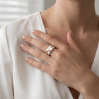 Minimalist Chevron Oura Ring 5 Cover Sterling Silver