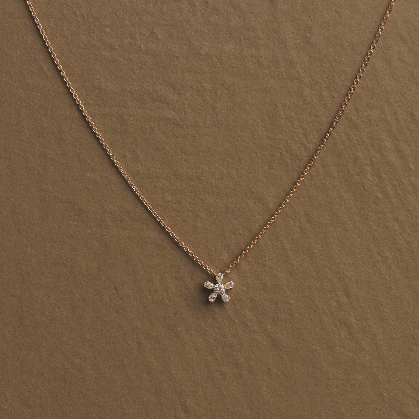 Dainty Snowflake Moissanite Pendant Necklace | 10K Gold & Sterling Silver | Winter Jewelry, D-F VVS Clarity, Custom Chain, Holiday Gift
