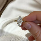 Marquise Cut Lab Grown Diamond Solitaire Ring, 1 CT to 4 CT Marquise Diamond Engagement Ring, Wedding Ring, Anniversary Gift, Gift For Women