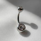 Belly Button Ring 10K Solid Gold Diamond Belly Button Piercing Belly Ring Belly Navel Piercing Jewelry Minimalist Belly Piercing Ring