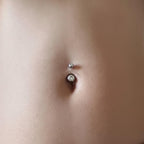Belly Button Ring 10K Solid Gold Diamond Belly Button Piercing Belly Ring Belly Navel Piercing Jewelry Minimalist Belly Piercing Ring