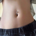 Belly Button Ring 10K Solid Gold Diamond Belly Button Piercing Belly Ring Belly Navel Piercing Jewelry Minimalist Belly Piercing Ring
