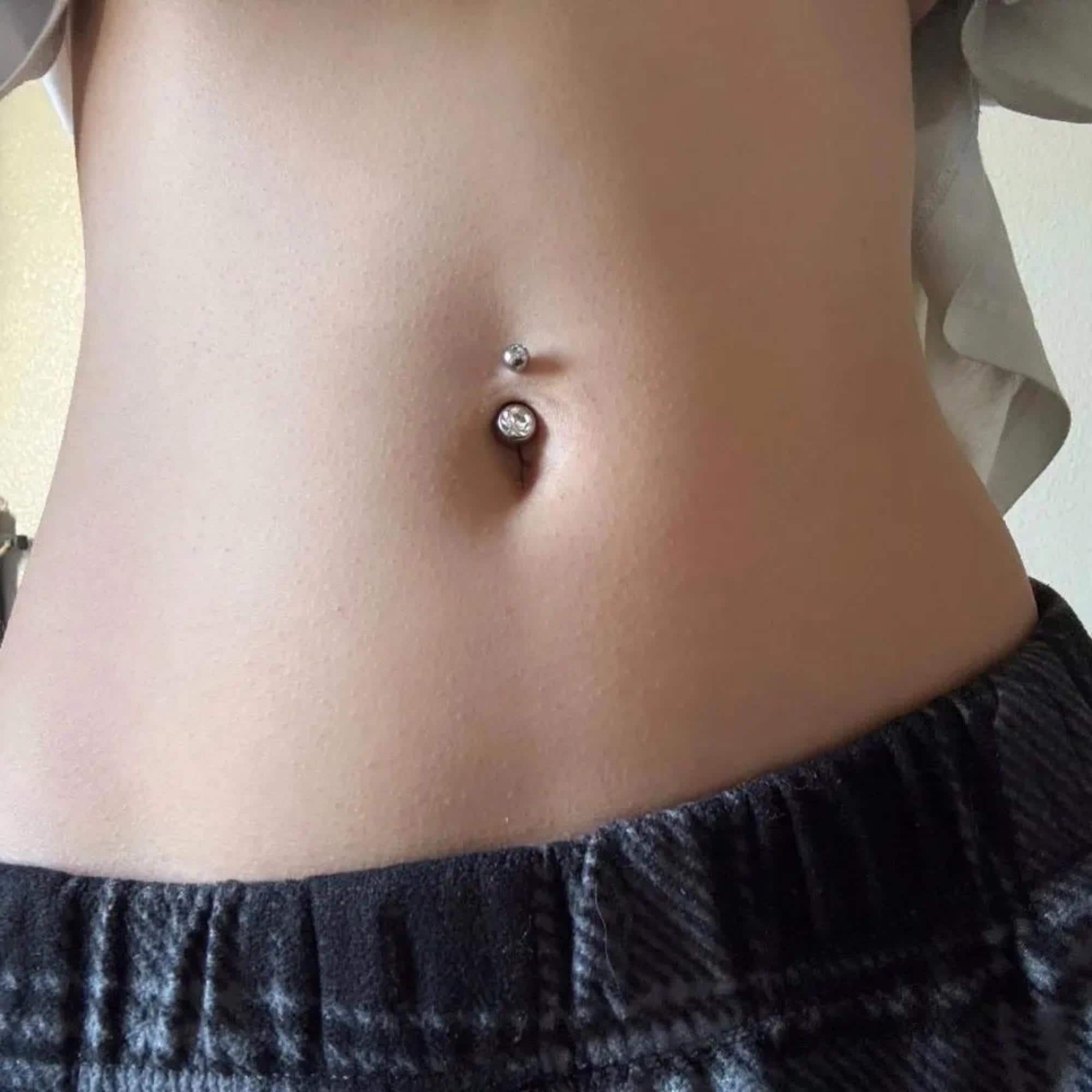 Belly Button Ring 10K Solid Gold Diamond Belly Button Piercing Belly Ring Belly Navel Piercing Jewelry Minimalist Belly Piercing Ring