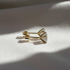 1.00 Carat Round Cut Diamonds Martini Set Stud Earrings