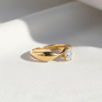 Pear Shaped Diamond Ring Enhancer | Bridal Halo and Sculpted Band in 10K Gold | Teardrop Lab Grown Diamonds, Wedding and Anniversary Upgrade