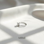 1.00 Carat Pear Cut Lab Grown Diamond Curved Ring, CVD Diamond Solitaire Ring For Wedding Gift, 14K Yellow Gold Anniversary Ring For Her