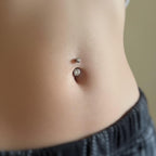 Belly Button Ring 10K Solid Gold Diamond Belly Button Piercing Belly Ring Belly Navel Piercing Jewelry Minimalist Belly Piercing Ring
