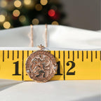 14K Gold Saint Christopher Pendant with Diamonds Religious Necklace