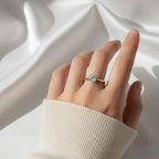 1 Carat Round Brilliant F VS2 Lab Grown Diamond Tulip Set Engagement Ring / Lotus Set 14K Yellow Gold Two Tone Cathedral Ring