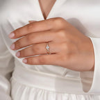 Oval Lab Grown Diamond 5 Stone Engagement Ring, Dainty Promise Ring for Her, Unique Minimalist Wedding Ring, Handmade Ring by Mirae Jewelry
