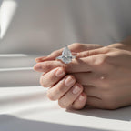 HUGE 10 Carat Pear Cut Lab Grown Diamond Three Stone Ring / Trilogy Tapered Baguette and Pear Cut Engagement Ring / Luxury 3 Stone Ring