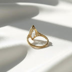 Vintage Marquise Filigree Ring | 1-2 Carat Lab Grown Diamond Ring | 14K Gold Minimalist Bridal Ring