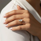 Vintage Marquise Filigree Ring | 1-2 Carat Lab Grown Diamond Ring | 14K Gold Minimalist Bridal Ring