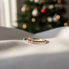 Real Lab Diamond Open Cuff Wedding Ring Thin Open Gap Stacking Ring Minimalist Custom Open Gap Band Ring for Her Women Cuff Stackable Band