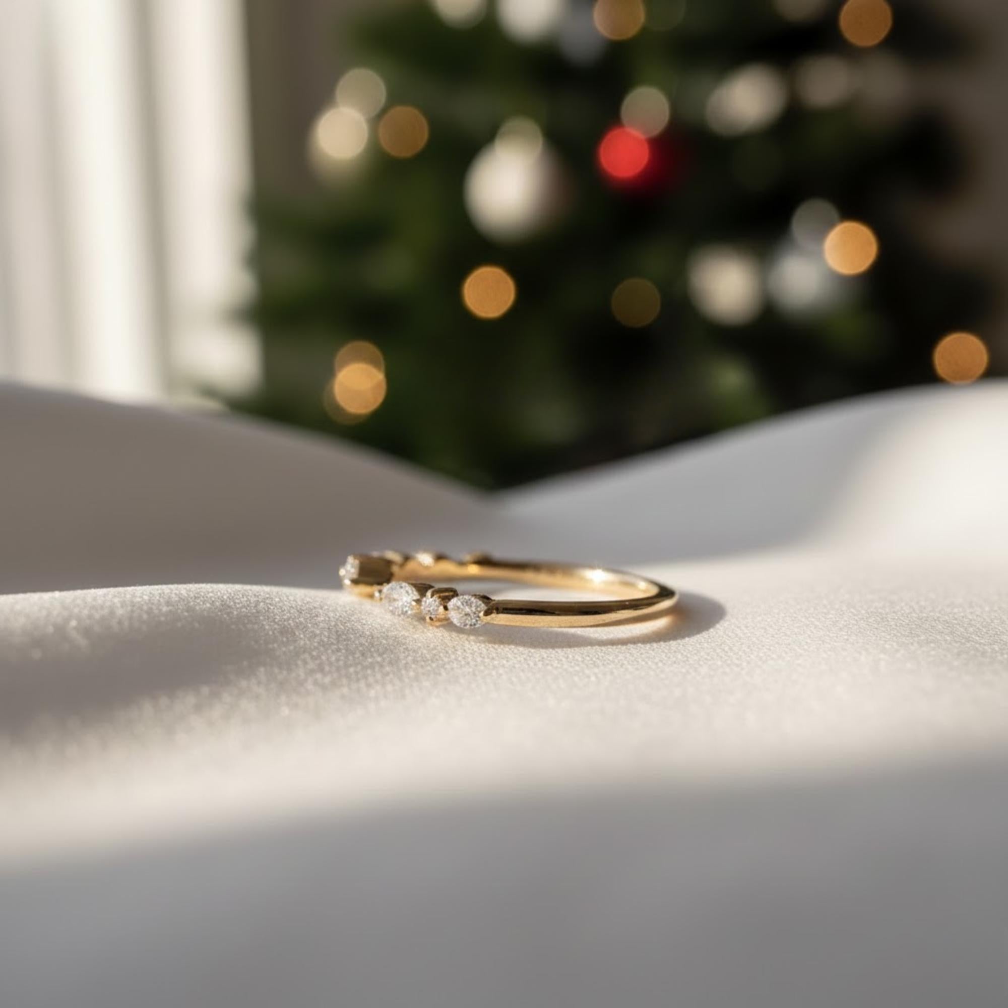 Real Lab Diamond Open Cuff Wedding Ring Thin Open Gap Stacking Ring Minimalist Custom Open Gap Band Ring for Her Women Cuff Stackable Band