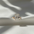 Huge 7 Carat Elongated Cushion Lab Grown CVD Diamond Solitaire Ring / 18k Yellow Gold Claw Prong Engagement Ring / VS1 F IGI Certified