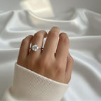 IGI Certified 2 Carat Lab Diamond Ring | Vintage Tulip Solitaire Ring | 14K Gold Flower Setting Engagement Ring