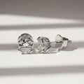 Floral Diamond Stud Earrings IGI Certified 14K Gold Studs