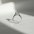 4 Carat Oval F VS Lab Grown Diamond 360 Hidden Halo Engagement Ring / 14k White Gold Elongated Oval High Set Cathedral Ring / 2MM D Shape